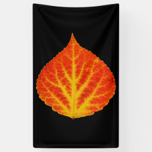 Rood en geel esperen Leaf #10 Spandoek