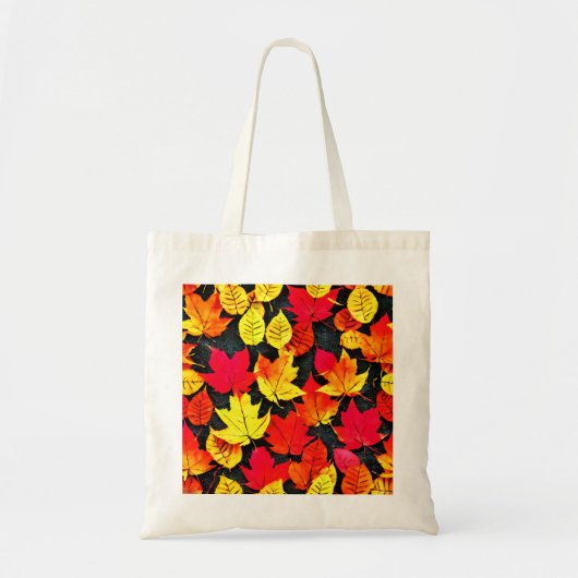 Rood en geel Fall Leaves Canvas Tas (Voorkant)