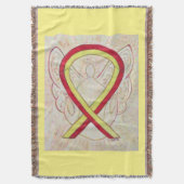 Rood- en Gele Bewustheid Ribbon Angel Blanket Deken (Voorkant Verticaal)