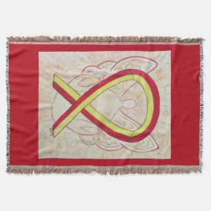 Rood- en Gele Bewustheid Ribbon Angel Blanket Deken