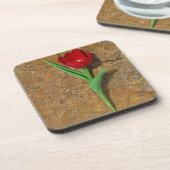 Rood- en gele Tulp Drankjes Onderzetter (Linkerzijde)