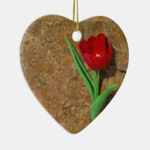 Rood- en gele Tulp Keramisch Ornament (Rechts)