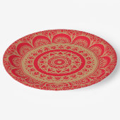 Rood en Golden Design Paper Bord (Gekanteld)