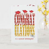 Rood en Goud 2025 Afstuderen voor kleindochter Kaart (Gele Bloem)