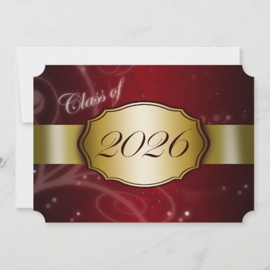 Rood en Goud 2026 Afstuderen Kaart (Voorkant)