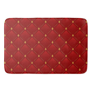 Rood en goud art nouveau badmat
