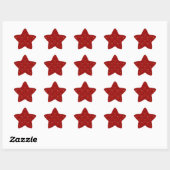 Rood en goud Art Nouveau patroon Ster Sticker (Vel)