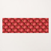 Rood en Goud Diamant Tufted Yoga Mat (Achterkant (horizontaal))