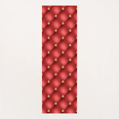 Rood en Goud Diamant Tufted Yoga Mat (Voorkant)