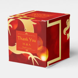 Rood en Goud Dragon Wedding Favoriet Box Bedankdoosjes