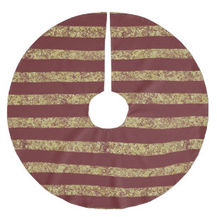 Rood en Goud Faux Glitter Kerstboom Rok