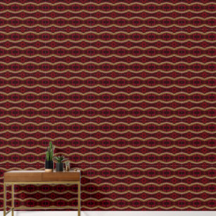 Rood en goud geometrisch patroon klein behang