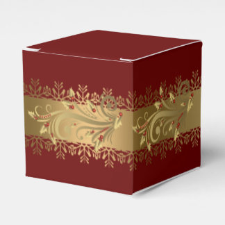 Rood en Goud Holly Corporate Holiday Gift Bedankdoosjes