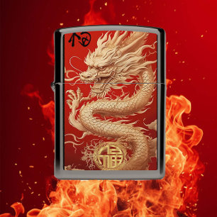 Rood en Goud Jaar van de Dragon Power Emblem