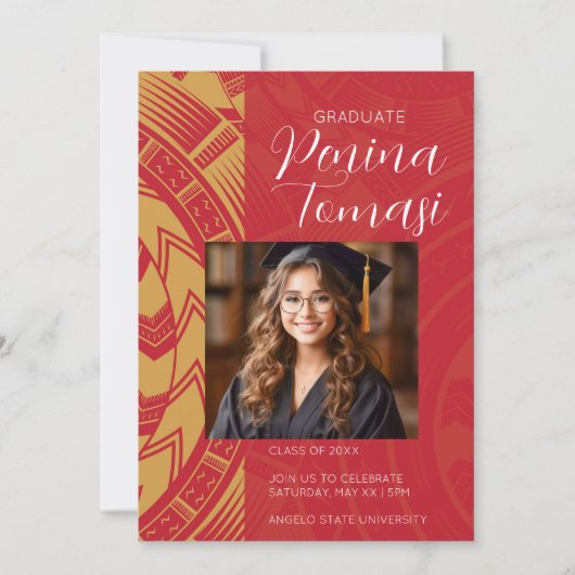 Rood en goud kaart (Voorkant)