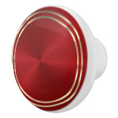 Rood en goud keramische knop (Rechts)