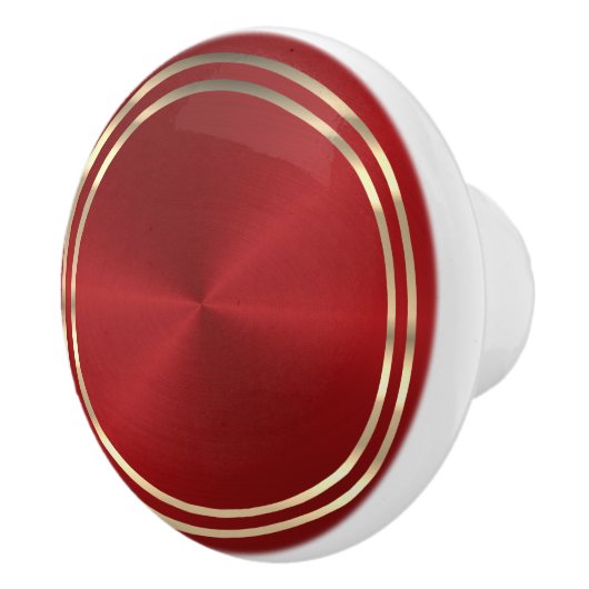 Rood en goud keramische knop (Rechts)