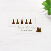 Rood en Goud Kerst Labels Mini Visitekaartjes (Bureau)