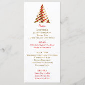 Rood en Goud Kerstdiner Menu (Voorkant)