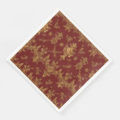 Rood en Goud Kerstmis Elegantie Servet (Hoek)