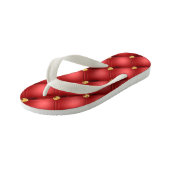Rood en Goud Kinderen Teenslippers (Schuin)