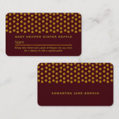 Rood en goud met polkadot, luiers loterij ticket informatiekaartje (Voorkant / Achterkant)