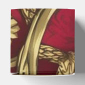 rood en goud middeleeuws decor bedankdoosjes (Bovenkant)