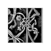 rood en goud middeleeuws decor 	rubberstempel (Afrduk)