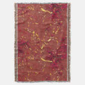 Rood en Goud Patroon Deken (Voorkant Verticaal)