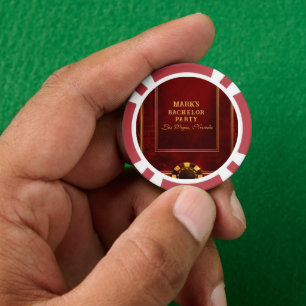 Rood En Goud Vegas Casino Bachelor Party Poker Chips