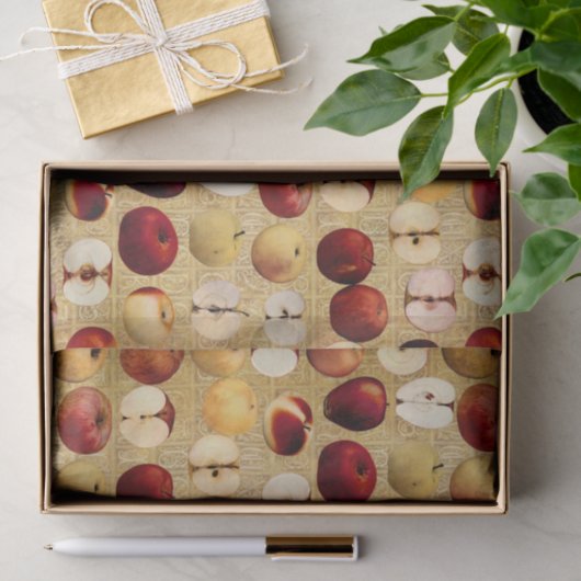 rood- en goudappels, goudalfabet tissuepapier (Geschenk)