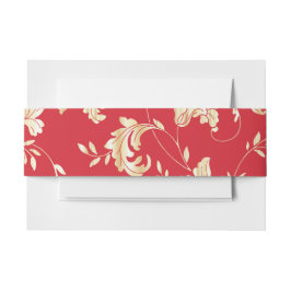 Rood- en goudband uitnodigingen wikkel