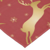 Rood- en gouden kerstrendieren tafelkleed (Gekanteld)
