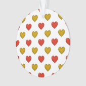 Rood- en goudhartritme ornament (voorkant)