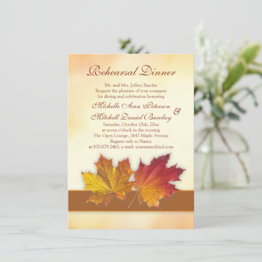 Rood- en goudherfsteshorsmakelaarblad kaart (Staand voorkant)