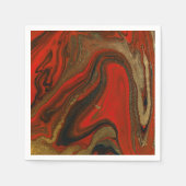 Rood- en goudinktpapier bord servet (Voorkant)