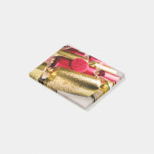Rood- en goudkerstrackers post-it® notes (Schuin)