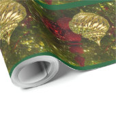 Rood- en goudkerstsieraden Gift Wrap Cadeaupapier (Rol Hoek)