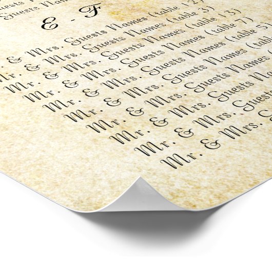 Rood en goudkleurig uw foto-weduwenkaart poster (Hoek)