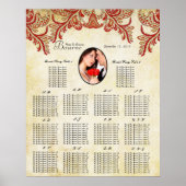 Rood en goudkleurig uw foto-weduwenkaart poster (Voorkant)