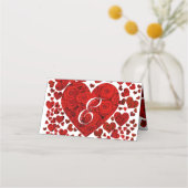 Rood en goudlegant hart en Rozen bruiloft (Achterkant)