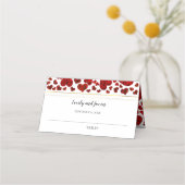 Rood en goudlegant hart en Rozen bruiloft (Voorkant)