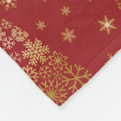 Rood- en goudlegante kerstboom fleece deken (Hoek)