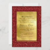 Rood- en goudmetaal Indiase stijl uitnodigen voor Kaart (Voorkant)