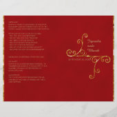 Rood- en goudtassel-hindu-weddenschapsprogramma (Voorkant)