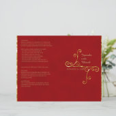 Rood- en goudtassel-hindu-weddenschapsprogramma (Staand voorkant)