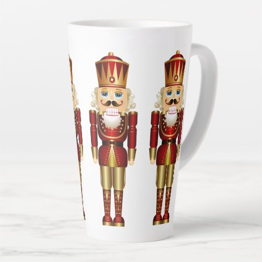 Rood- en goudvoedingskrakers Latte Mok (Rechterhoek)