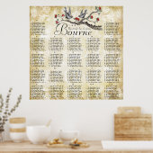 Rood- en goudvogel -  - opvangrooster poster (Keuken)