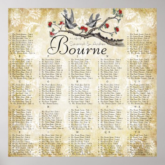 Rood- en goudvogel -  - opvangrooster poster (Voorkant)