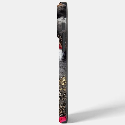 rood- en goudvosontwerp Case-Mate iPhone case (Achterkant / Links)